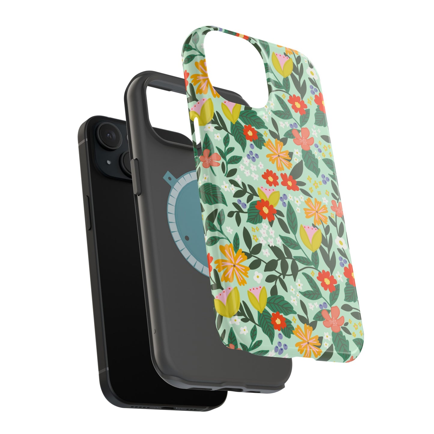 Mint Summer Garden iPhone Case