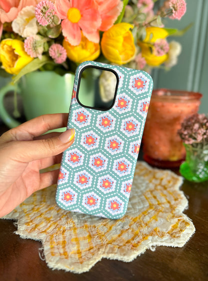 Grandmother's Diamond Garden Quilt iPhone Case